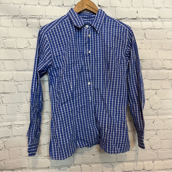 Essentials blue and white button up - Picture 1 of 4